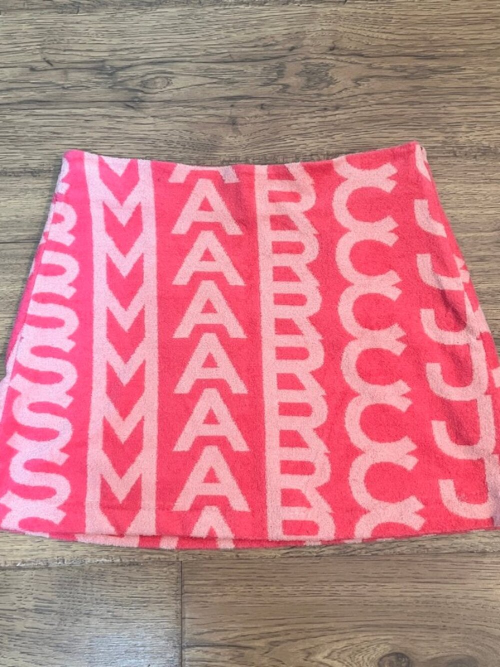 Marc Jacobs Summer of Marc Pink Monogram Terry Cloth Mini Skirt Size XS NWOT